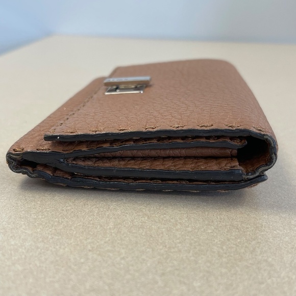 FENDI Selleria Leather Peekaboo Long Wallet - Brown - Preowned - Picture 6 of 14